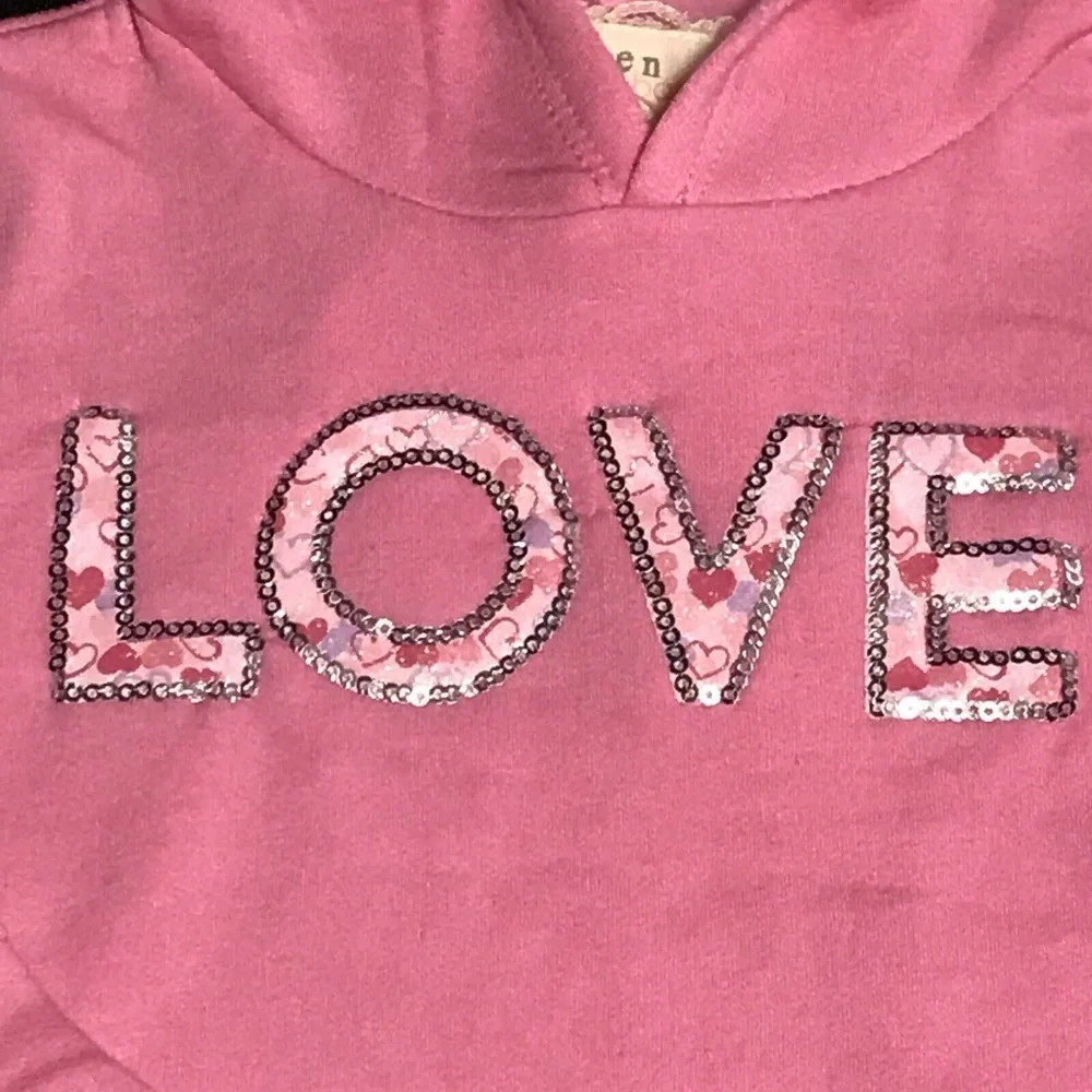 Btween Baby Girls Cute Fleece Heart Hoodie Leggings Set size 12 - 24 Months Pink - Picture 4 of 10